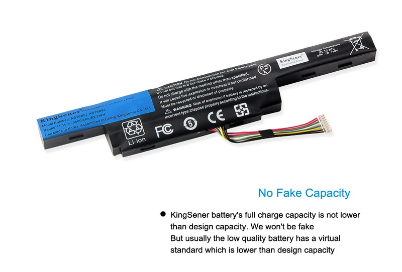 AS16B5J AS16B8J Battery for Acer Aspire E5-575G-53VG — 10.95V 5600mAh 61.3Wh