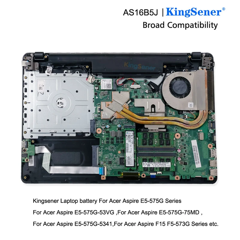 AS16B5J AS16B8J Battery for Acer Aspire E5-575G-53VG — 10.95V 5600mAh 61.3Wh