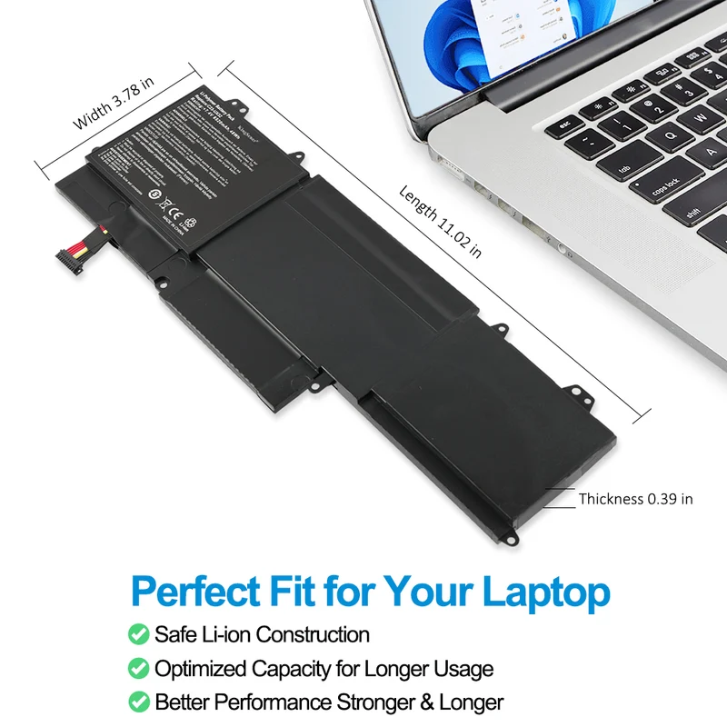 C23-UX32 Battery for ASUS ZenBook UX32 VivoBook U38N — 7.4V 6520mAh