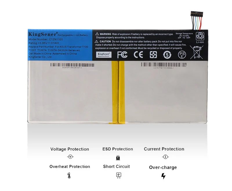 C12N1320 Battery for ASUS Transformer Book T100 T100TA — 3.85V 31Wh