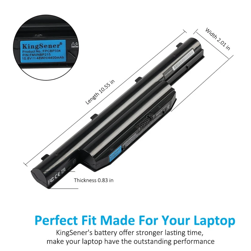 FPCBP334 Battery for Fujitsu LifeBook LH532 LH532AP LH522 — 10.8V 4400mAh