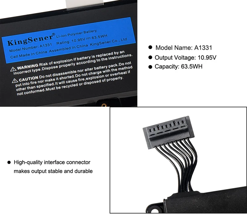 A1331 Battery for MacBook 13.3 Unibody A1342 (Late 2009–Mid 2010)
