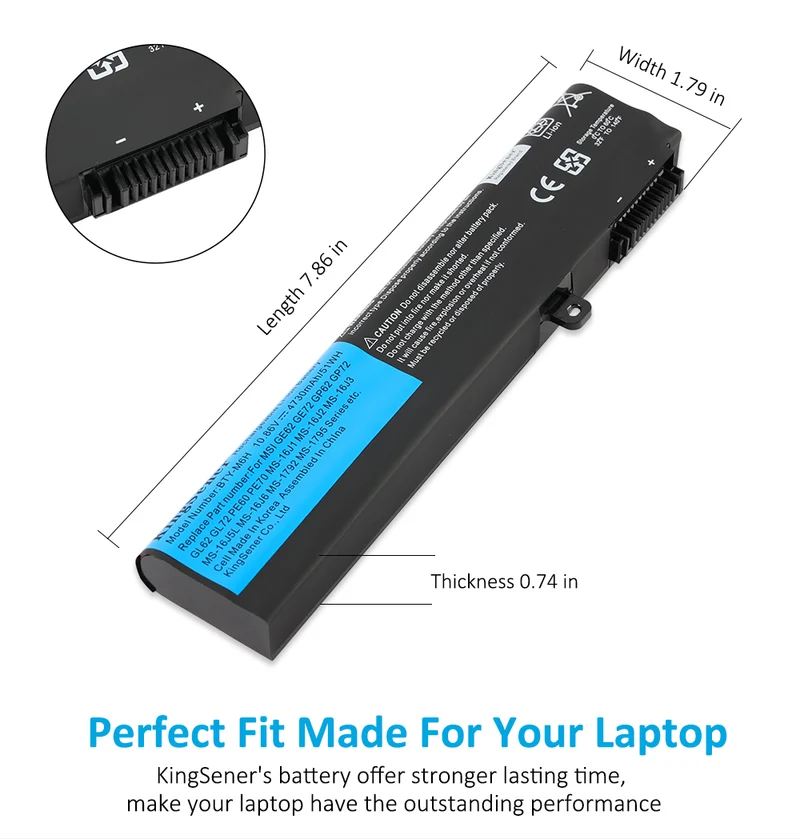 BTY-M6H Battery for MSI GS60 PX60 — 52Wh (UK Stock)