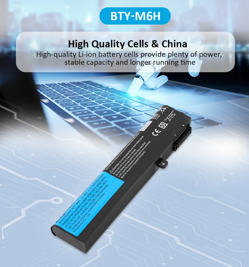 BTY-M6H Battery for MSI GS60 PX60 — 52Wh (UK Stock)