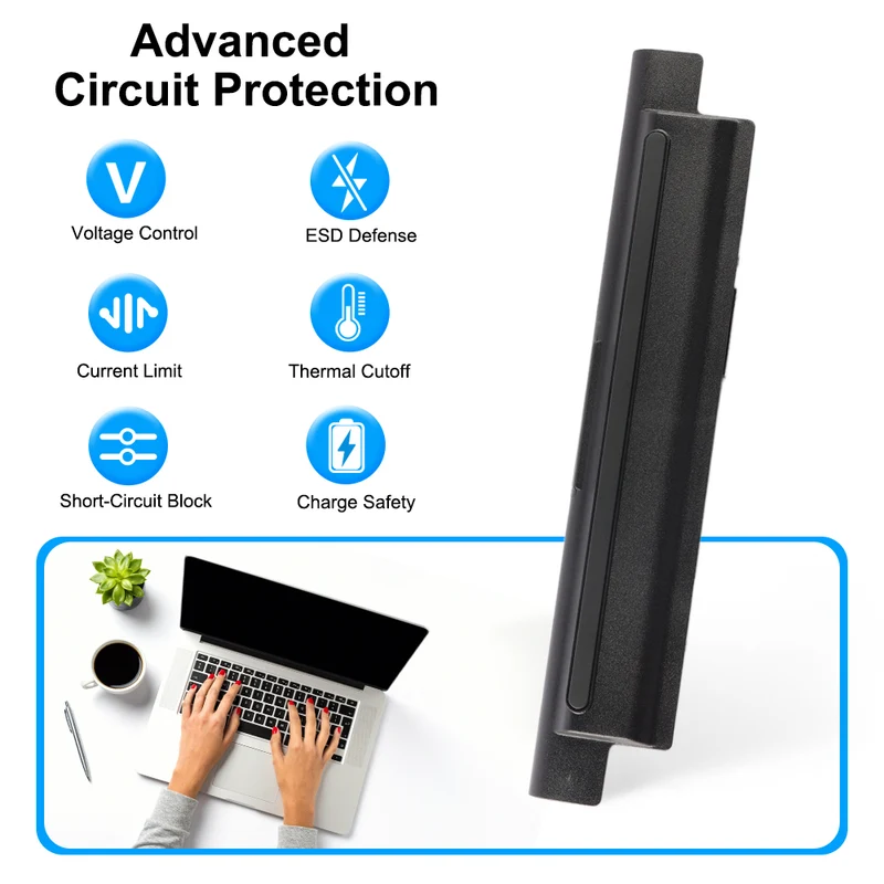 MR90Y 65Wh High Capacity Battery for Dell Inspiron 14 15 17 3000 Series Vostro 2421 — 11.1V