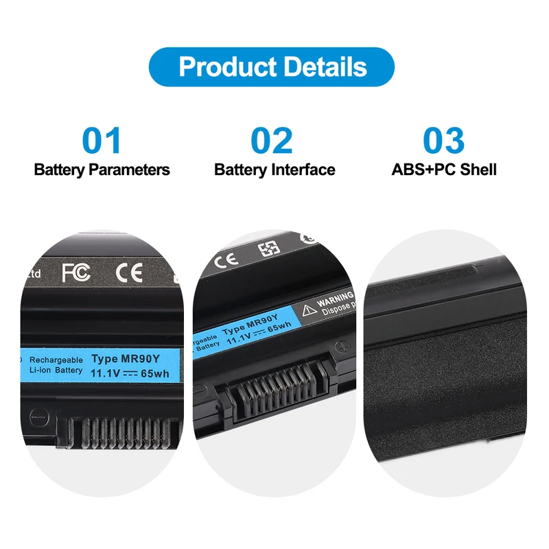 MR90Y 65Wh High Capacity Battery for Dell Inspiron 14 15 17 3000 Series Vostro 2421 — 11.1V
