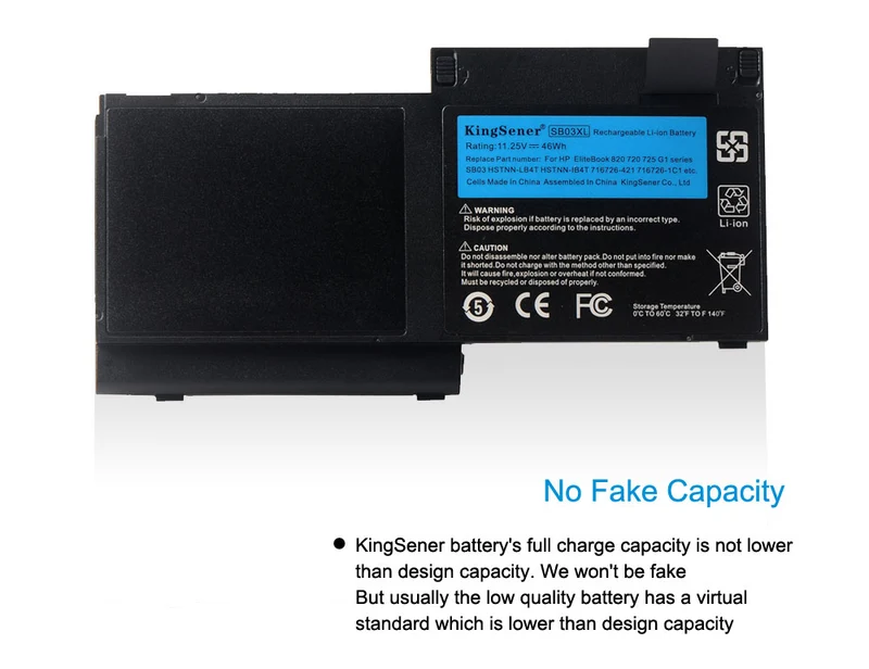 SB03XL Battery for HP EliteBook 720 725 820 G1 G2 — 11.25V 46Wh