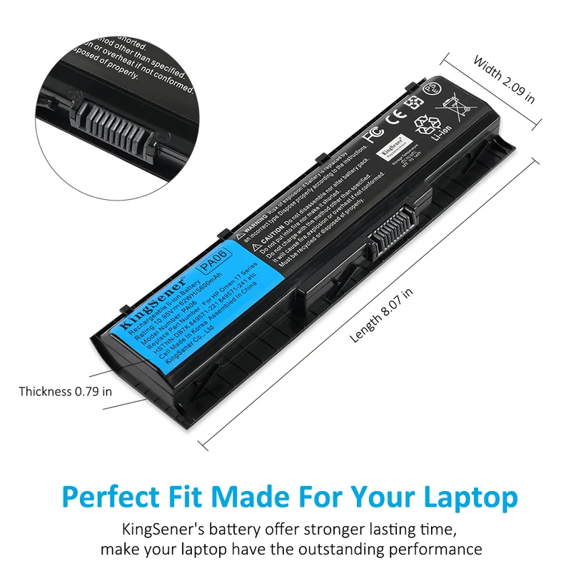 PA06 Battery for HP Omen 17-W 17-AB Series HSTNN-DB7K 849911-850 — 10.95V 62Wh