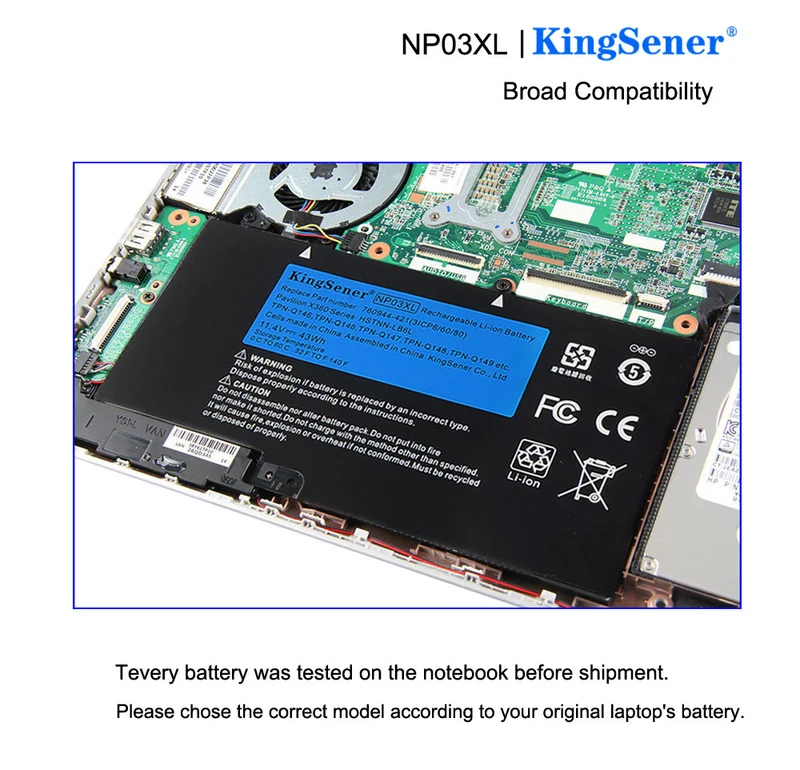 NP03XL Battery for HP Pavilion X360 13-A 15-U Series TPN-Q146 HSTNN-LB6L — 11.4V 43Wh