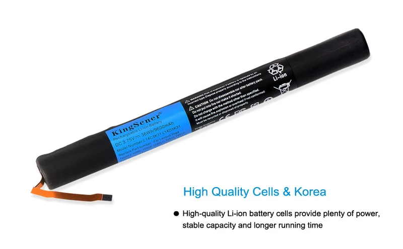 L14C3K31 Battery for Lenovo Yoga Tablet 2 1050L 1050F 2-1051F 1050LC — 3.75V 9600mAh