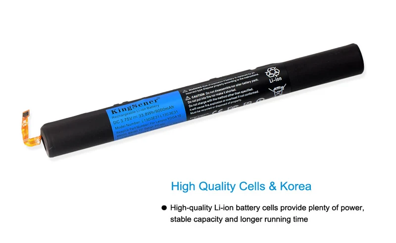 B8000 L13D3E31 L13C3E31 Battery for Lenovo Yoga 10 B8080-F B8080-H Tablet — 3.75V 9000mAh