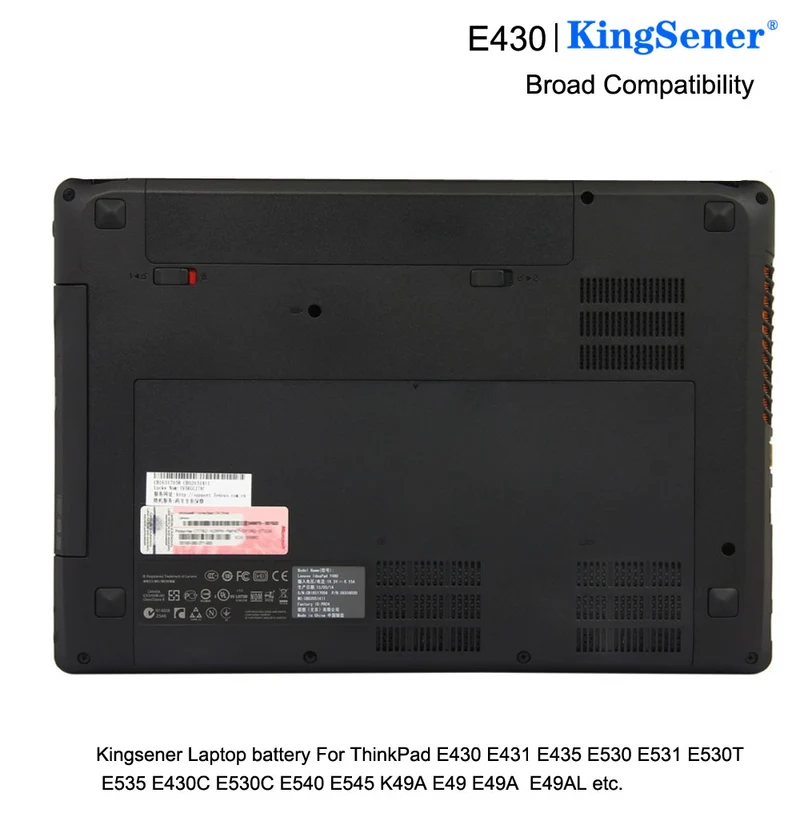 L11S6Y01 Battery for Lenovo ThinkPad E430 E431 E435 E530 E535 E540 Y480 B490 — 10.8V 48Wh