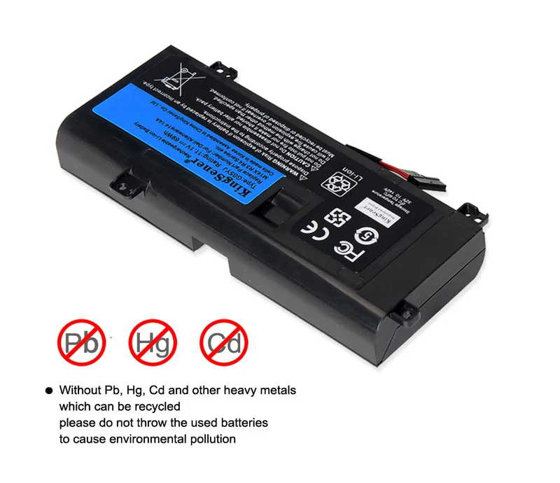 G05YJ Laptop Battery Replacement for Dell Alienware 14 A14 M14X R3 R4 P39G — 11.1V 69Wh