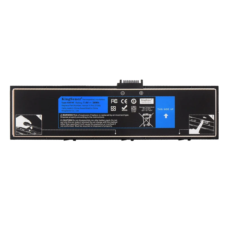 HXFHF Laptop Battery for Dell Venue 11 Pro (7130) (7139) 7310 Tablet PC — 7.4V 36Wh