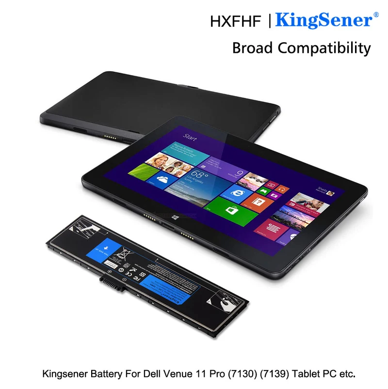 HXFHF Laptop Battery for Dell Venue 11 Pro (7130) (7139) 7310 Tablet PC — 7.4V 36Wh