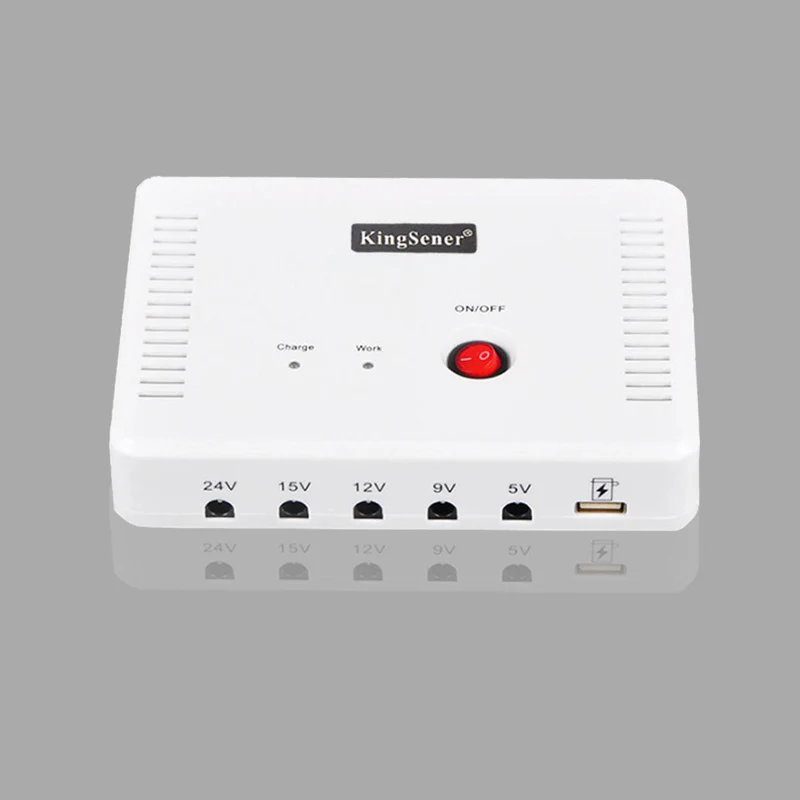 SK616 Mini Portable UPS 13200mAh — 5V 9V 12V 15V 24V DC + USB Output, Max 24W