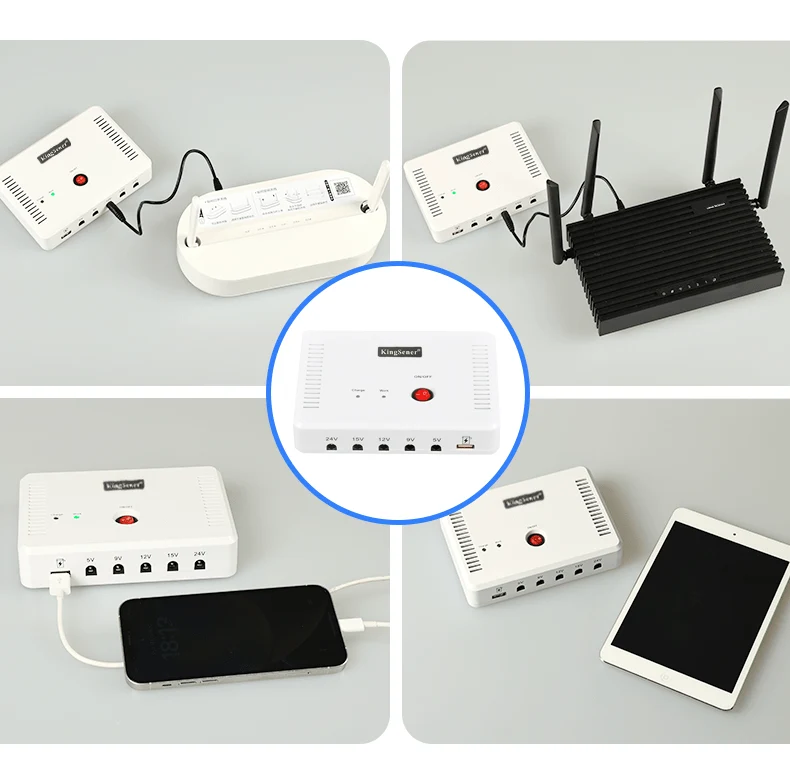 SK616 Mini Portable UPS 13200mAh — 5V 9V 12V 15V 24V DC + USB Output, Max 24W