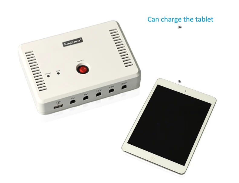 SK616 Mini Portable UPS 13200mAh — 5V 9V 12V 15V 24V DC + USB Output, Max 24W