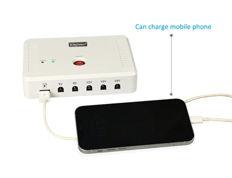 SK616 Mini Portable UPS 13200mAh — 5V 9V 12V 15V 24V DC + USB Output, Max 24W