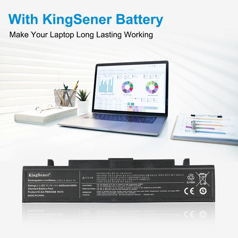 AA-PB9NC6B Battery for Samsung R530 R428 R429 R430 R467 R478 300E 355V — 11.1V 49Wh
