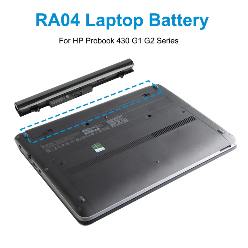 RA04 RA04XL Replacement Battery for HP ProBook 430 G1 G2 — 14.8V 44Wh