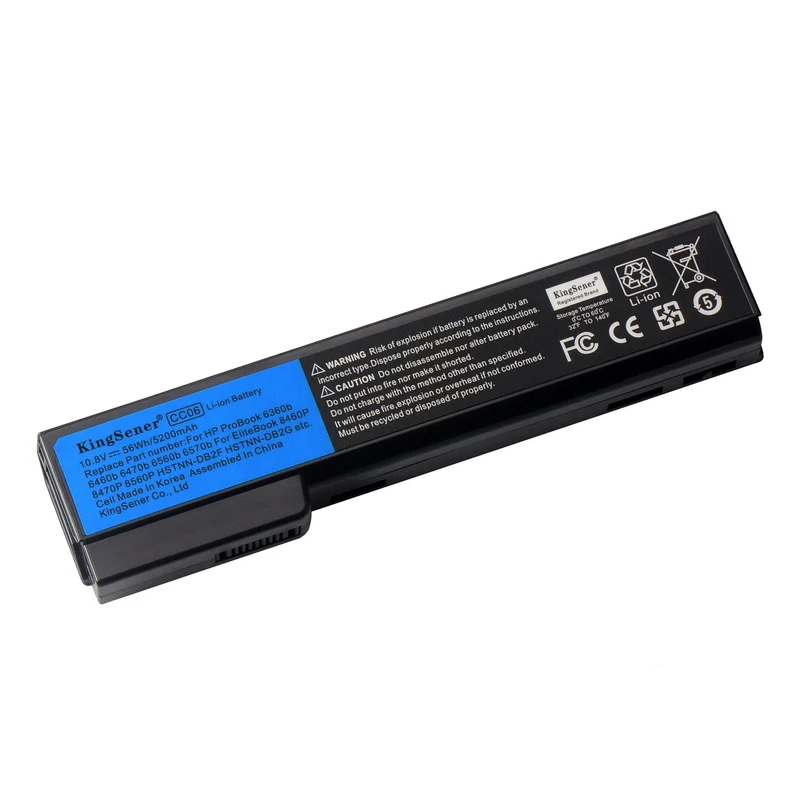 CC06 CC06XL Replacement Battery for HP EliteBook 8460p 8570p ProBook 6460b 6560b — 10.8V 56Wh