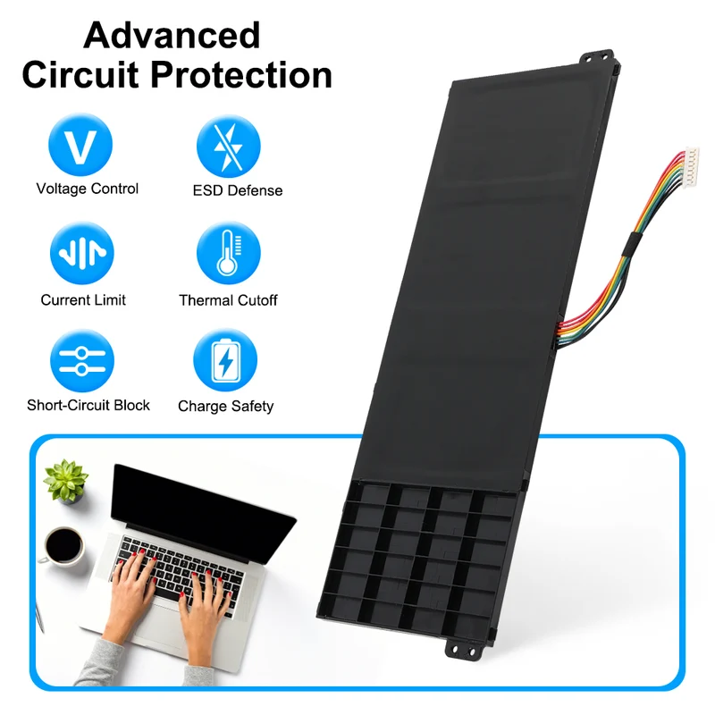 AC14B18J AC14B13J Battery for Acer Swift 3 SF314-51 and SF314-52 – 11.4V 36Wh