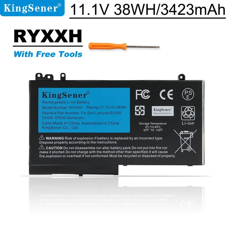 Dell Latitude E5250 E5450 E5550 Battery Replacement RYXXH 11.1V 38Wh