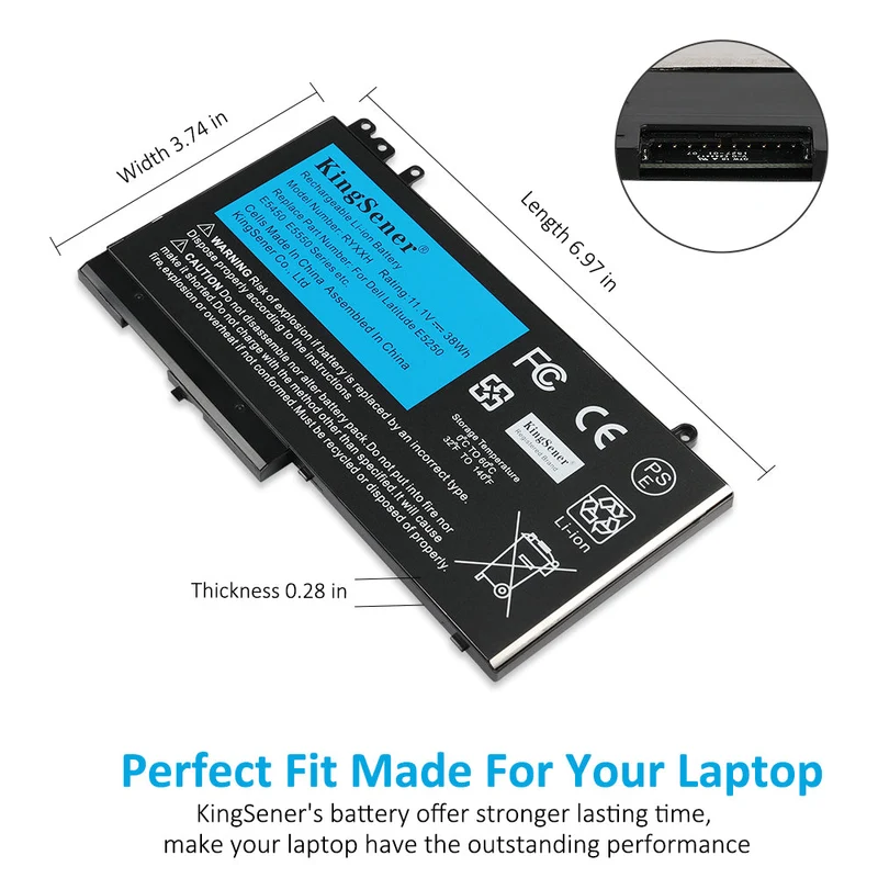 Dell Latitude E5250 E5450 E5550 Battery Replacement RYXXH 11.1V 38Wh