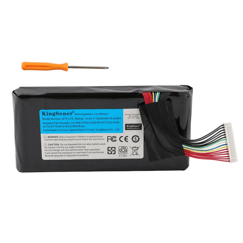 BTY-L78 Laptop Battery for MSI GT62 GT73 GT80 GT83 — 14.4V 75.24Wh