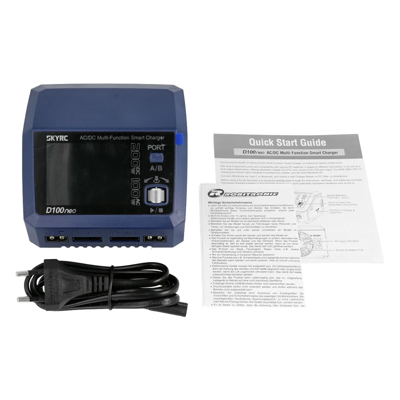 SkyRc Chargeur D100 Neo Duo 1-6S 100W AC/DC SK100199-01