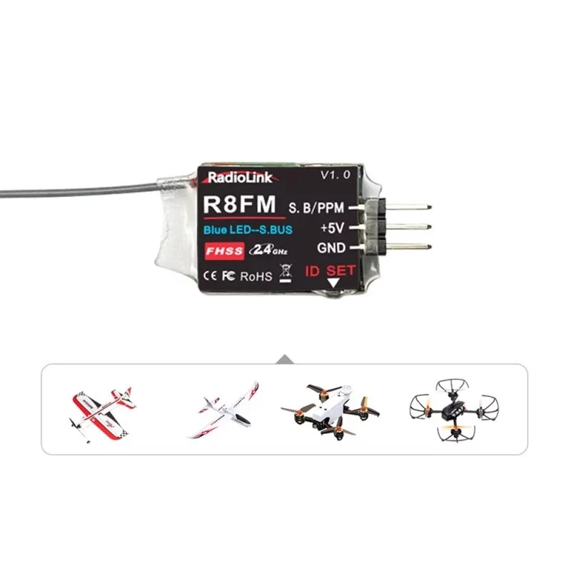 Radiolink Récepteur 8 voies Signal SBUS/PPM RDL-0-R8FM