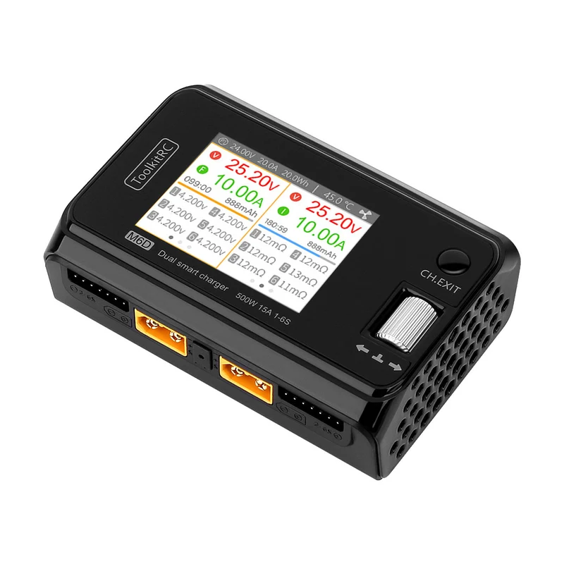 ToolkitRC Chargeur Duo M6D 1-6S 25A 500W DC 10800