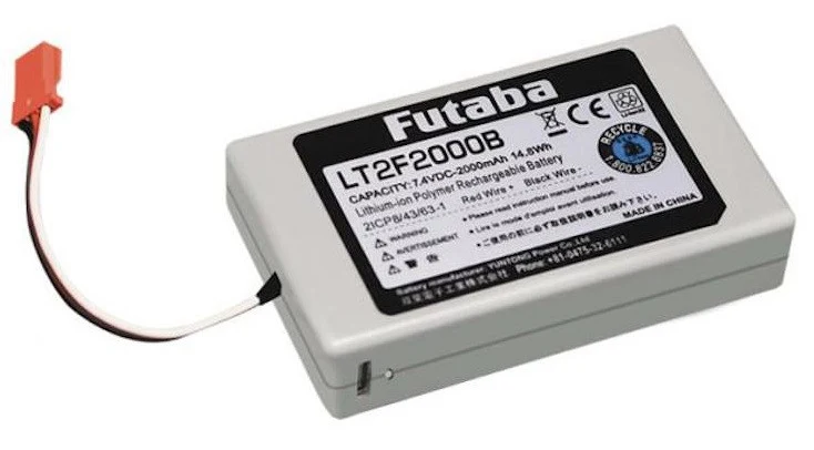 Futaba Pack de Batterie Lipo 7.4V 2000mah TX Radio LT2F2000B
