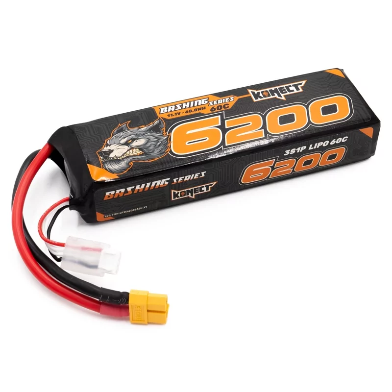Konect Lipo 11.1v 6200mah 60C 3S1P Bash XT60