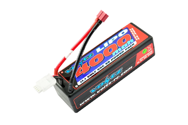 Voltz Batterie Lipo 4000mah 3S 11.1V 50C Hard Case Dean