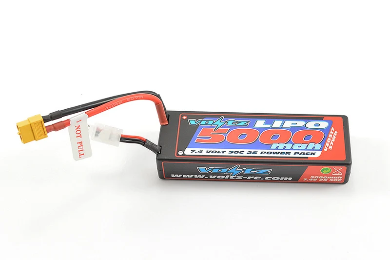 Voltz Batterie Lipo 5000mah 2S 7.4V 50C Hard Case XT60