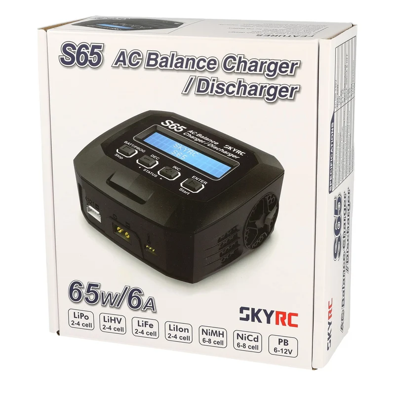 SkyRc Chargeur S65 (2-4S) 65W AC SK-100152