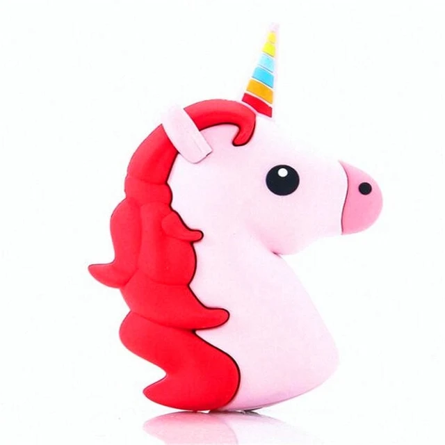 Portable Battery Charger 8000 mah Funny Cute Emoji Unicorn Power Bank 18650 Charge Cartoon Powerbank