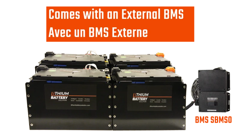 Lithium Battery Solution | 4X LBS 271 (LiFePO4) | Commercial Industrial battery Lithium-ion | with External BMS