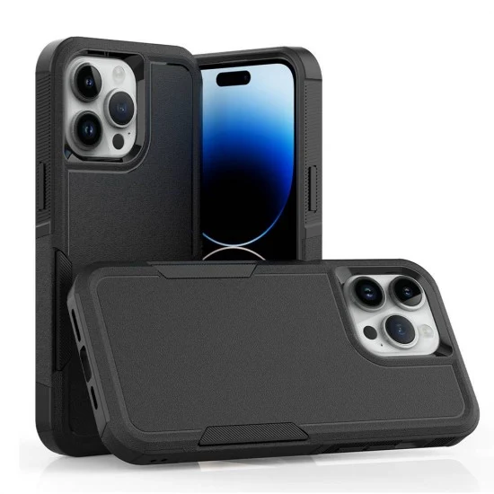 Traveler Hybrid Case For iPhone 15 Plus (black)