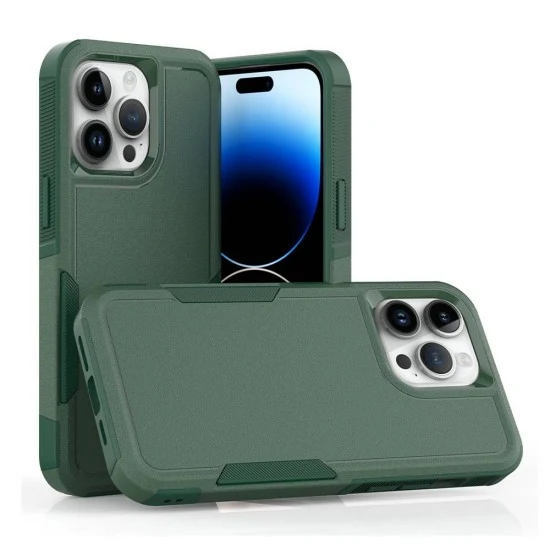 Traveler Hybrid Case For iPhone 15 Plus (green)