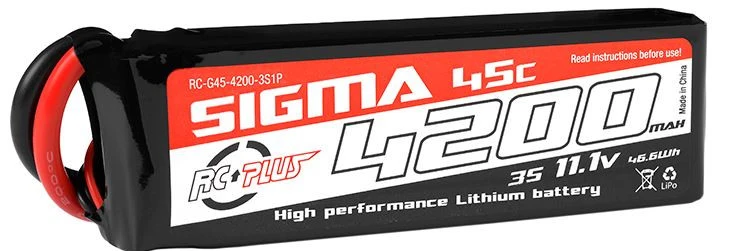 RC PLUS Accu lipo 4200Mah 3S1P Sportsline 11.1V 45C