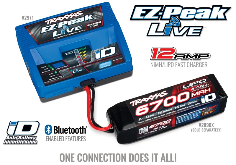 Traxxas Chargeur EZ-Peak Live iD Bluetooth 100W 2971G