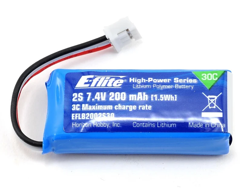 E-flite Accu lipo 200mAh 2S 7.4V 30C EFLB2002S30