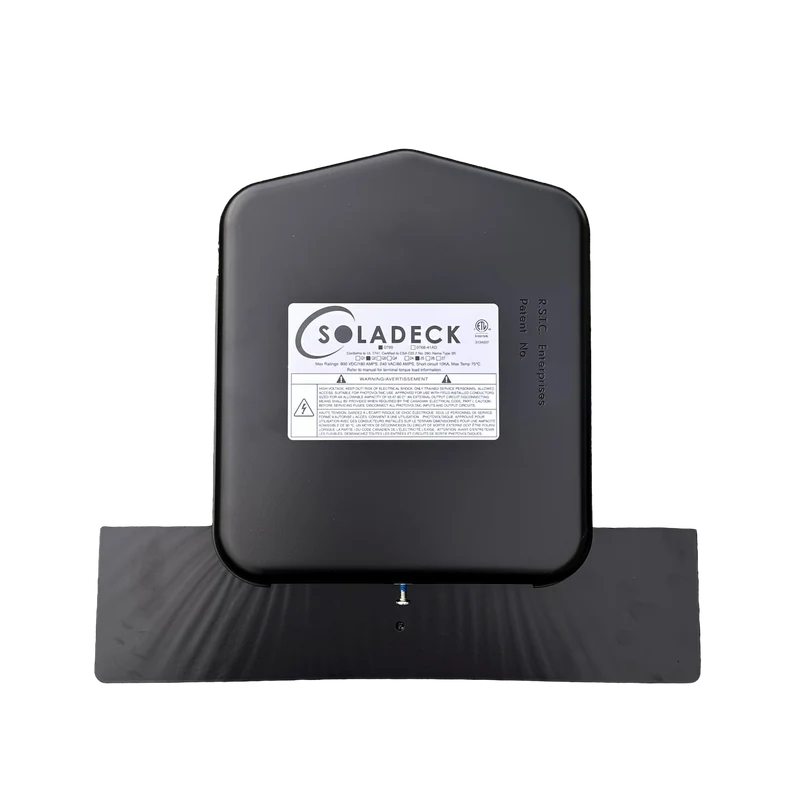 SolaDeck 0799-5B | Black Roof-Mounted Solar PV Junction Box