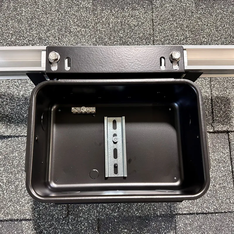 SolaDeck 0399 | Universal Black Rail-Mount Junction Box