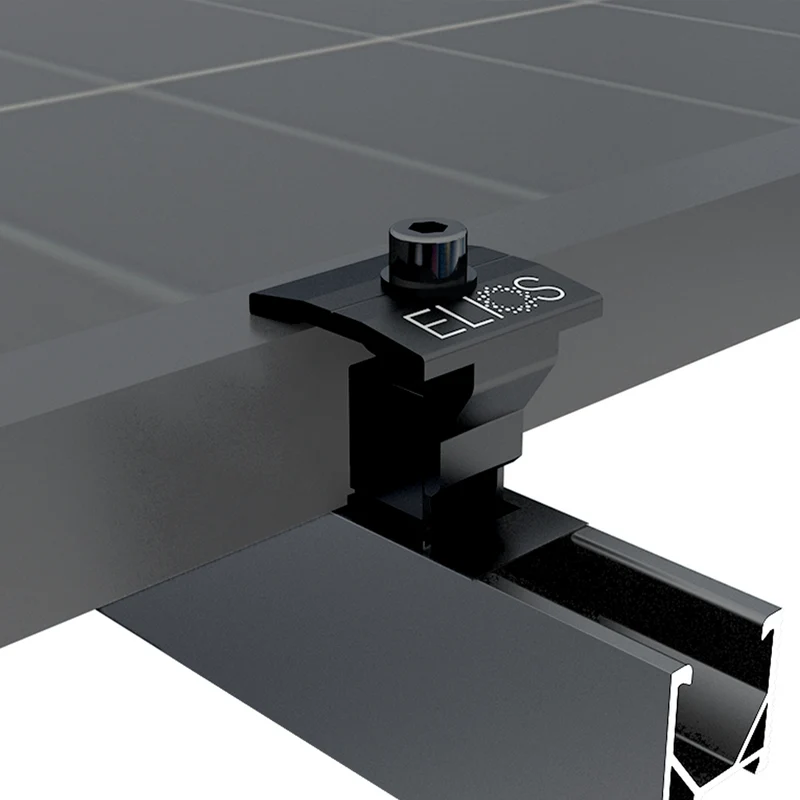 Elios Black Universal End & Middle Clamp for 30/35/40mm Solar Panels