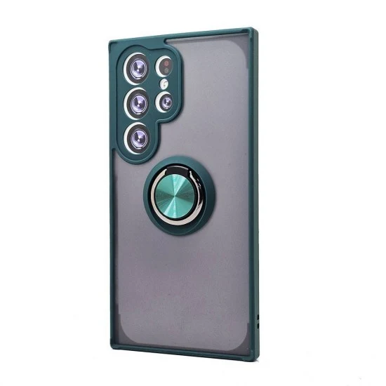 TPU Case w/ Magnetic Ring for Samsung S25 Ultra (green)