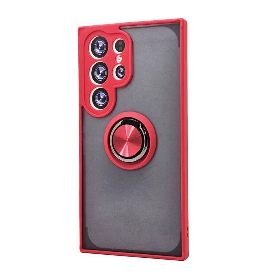 TPU Case w/ Magnetic Ring for Samsung S25 Ultra (red)